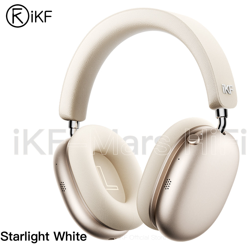 iKF Mars Wireless Bluetooth Headphones Quad-Speaker 40mm+20mm, 58dB Adaptive ANC, Hi-Res LDAC, 360° Spatial Audio, 140H Battery, 30ms Low Latency, Dual Device Connection