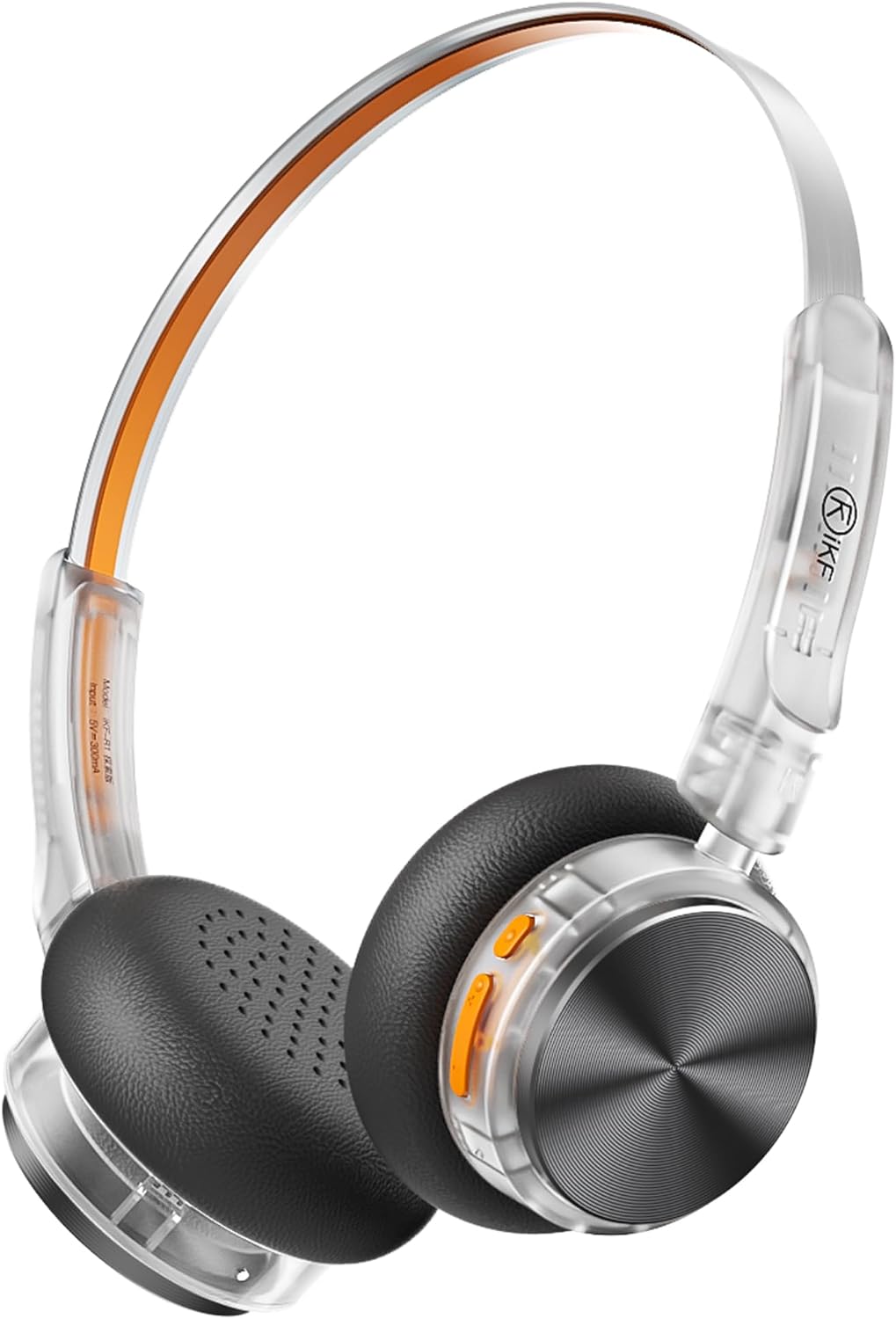 iKF R1 Explorer Clear Retro Wireless Bluetooth Headphones, 90H Playtime, Hi-Res Audio, Comfort Fit, ENC Call Noise Cancelling, Metal Design, 360° Spatial Sound, Dual Device Connect, Travel, Silver