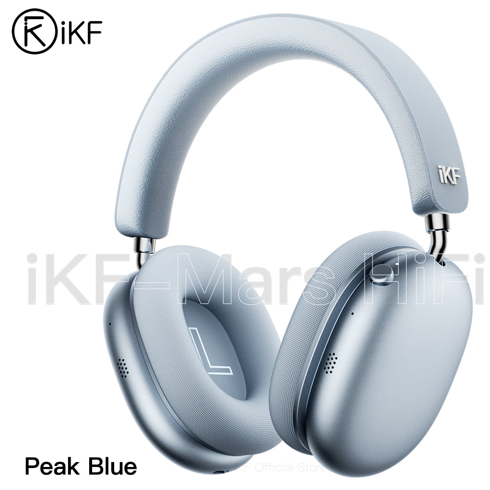 iKF Mars Wireless Bluetooth Headphones Quad-Speaker 40mm+20mm, 58dB Adaptive ANC, Hi-Res LDAC, 360° Spatial Audio, 140H Battery, 30ms Low Latency, Dual Device Connection