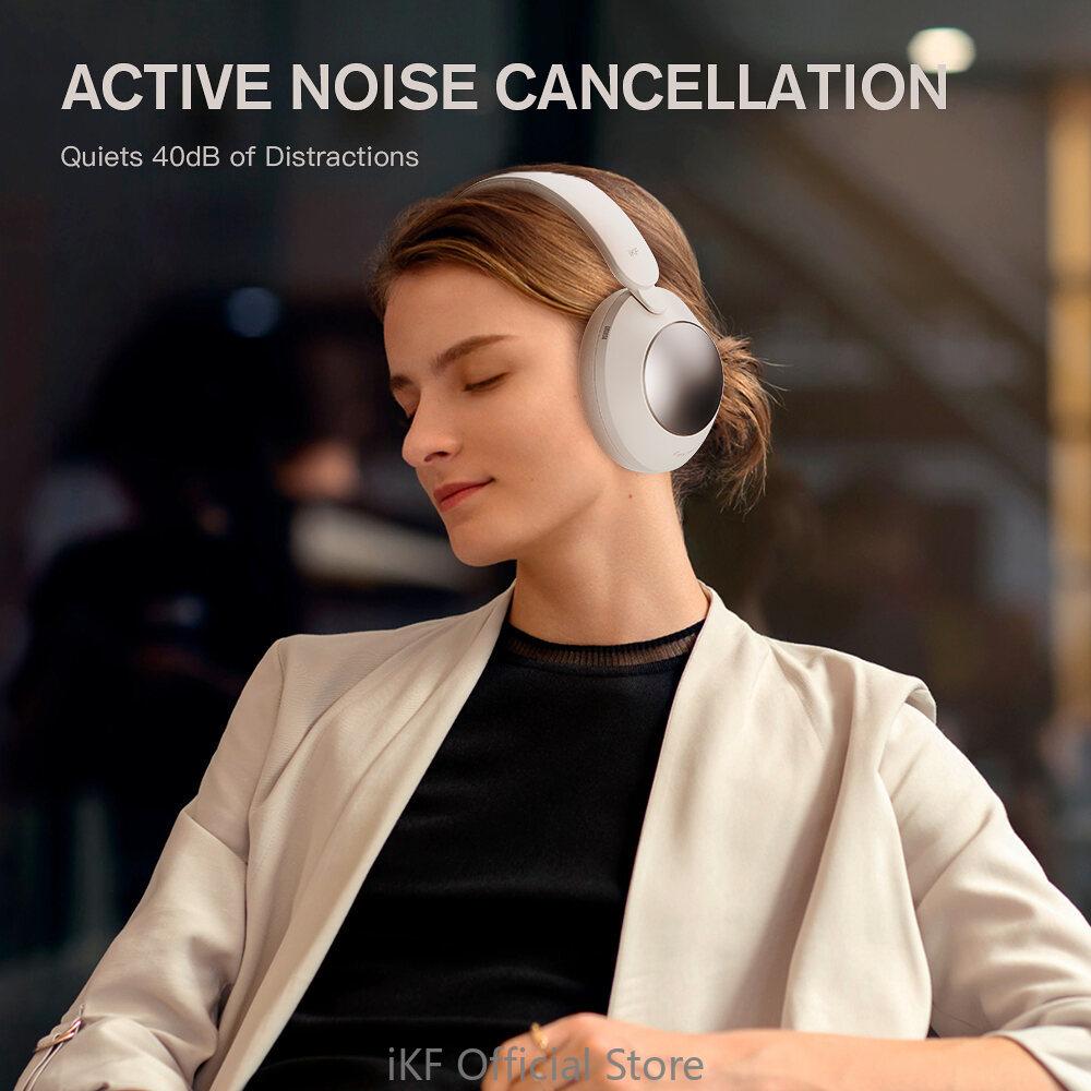 iKF K5 Active Noise Canceling Wireless Bluetooth Headset Lasts 100 Hours of Gaming/Sports/Listening to Music for Android/iOS