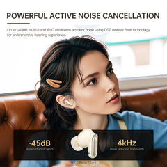 iKF Fly Max Wireless Earbuds Active Noise Cancelling Bluetooth Earphones In Ear ENC Built-in Mic IPX4 Waterproof Multi-point Connect