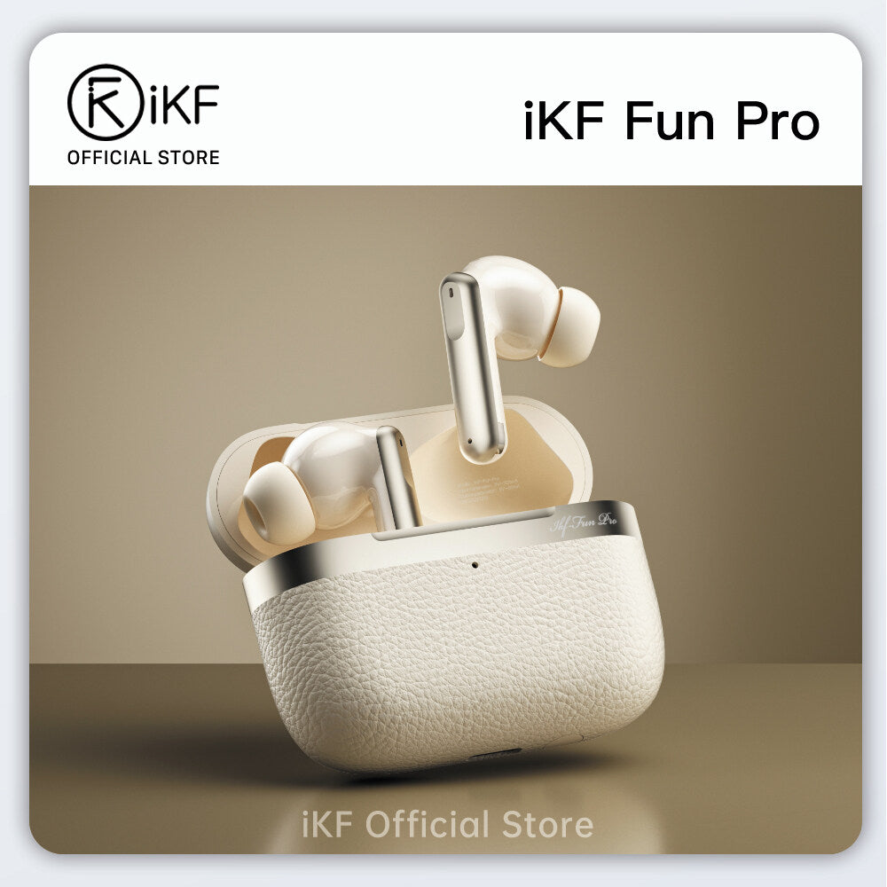 iKF Fun Pro Auto-Adjustable Active Noise Cancelling Wireless Earbuds, Reduce Noise by Up to 98%, 30H Playtime, Comfortable Fit, App Customization, Dual Connection