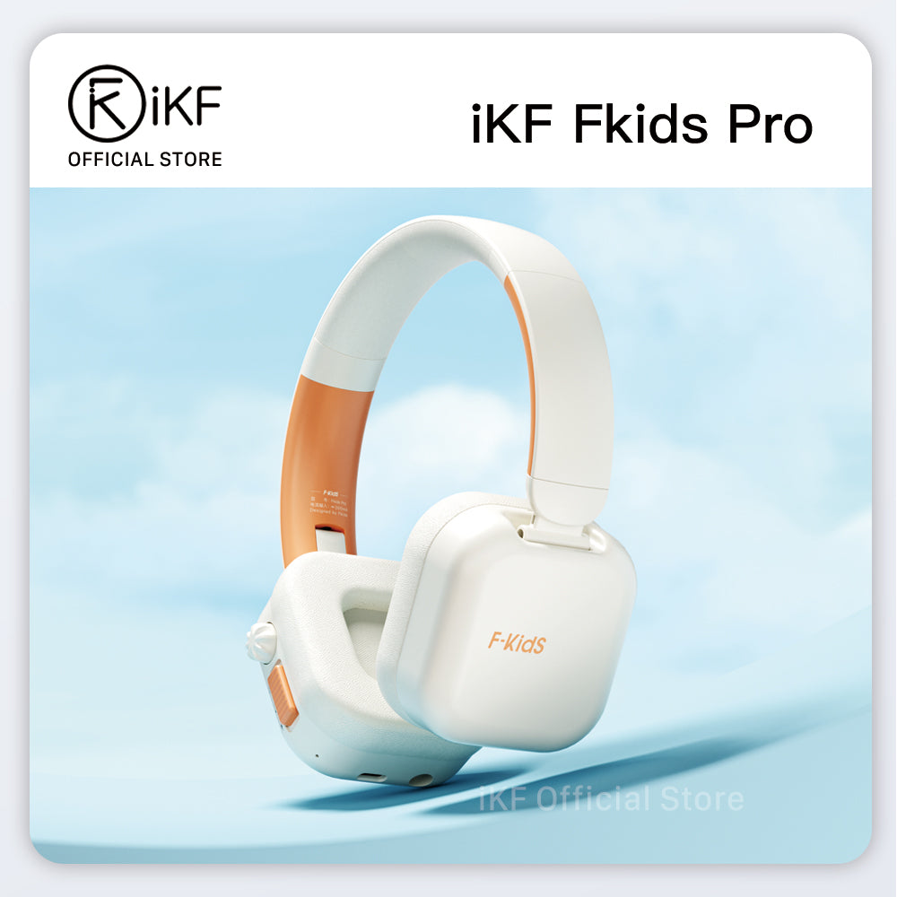 iKF Fkids Pro Wireless Bluetooth Over Ear Headphone 60Hours Battery Life Foldable Children Learning Headphone HIFI Music Headset