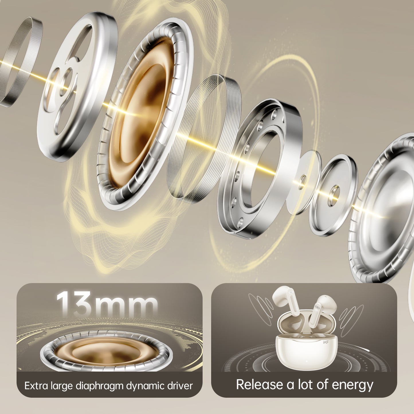 iKF Air01 New version Wireless Bluetooth Earphones Dual Channel Low Latency Panoramic Sound Field Smart multi-point connection