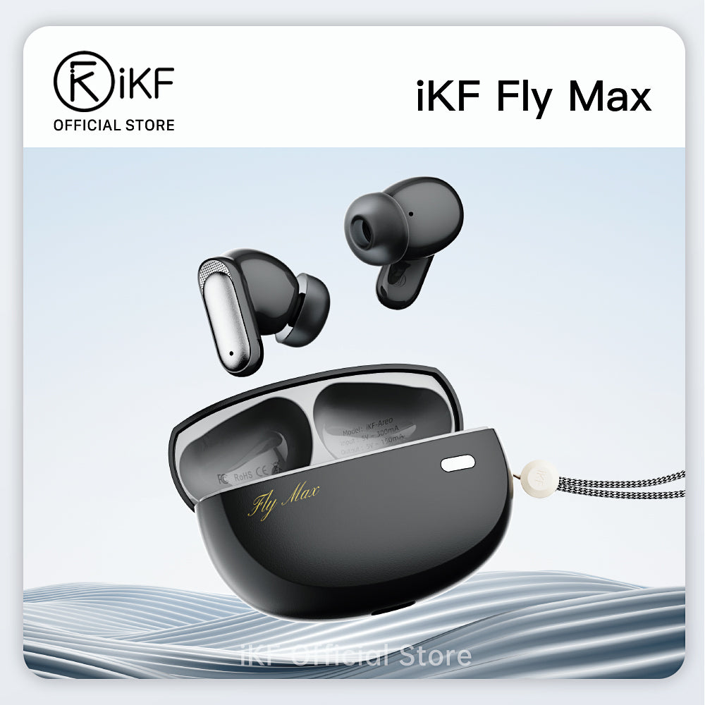 iKF Fly Max Wireless Earbuds Active Noise Cancelling Bluetooth Earphones In Ear ENC Built-in Mic IPX4 Waterproof Multi-point Connect