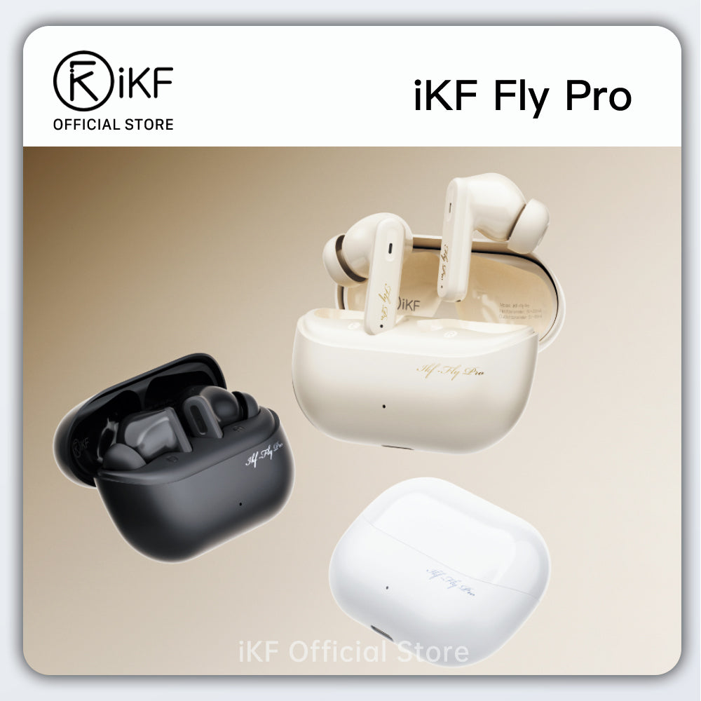 iKF Fly Pro Active Noise Cancelling Wireless Earbuds Bluetooth Earphones Large Battery Low-Latency Gaming for iOS/Andriod