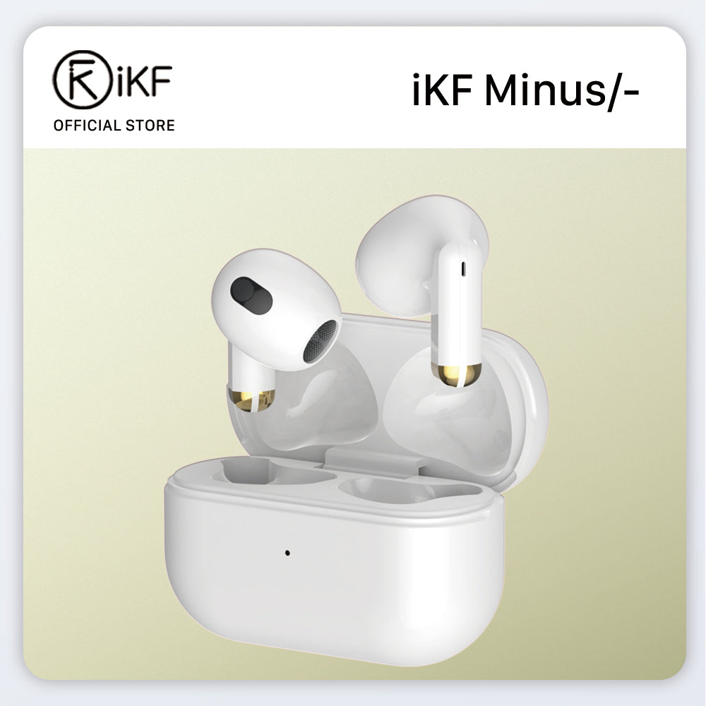 iKF Minus Wireless Earbuds Bluetooth Earphone Semi-in-ear Lightweight with Charging Case Mic Bass Stereo Sound 30 hours play time for iphone/Xiaomi/Huawei/OPPO