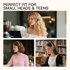 iKF Rona Retro Classic Active Noise Cancelling Headphones, 75H Playback, 3D Movie & Low-Latency Gaming Sound, HiFi Bio-Fiber Drivers, Clear Call, AUX Wired Mode