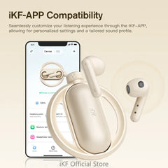 【New】iKF G2 Wireless Earbuds Bluetooth 5.3 Earphones,13mm HiFi Sound ,30 Hours Playback Time, Listen To Songs, Sports Earphone