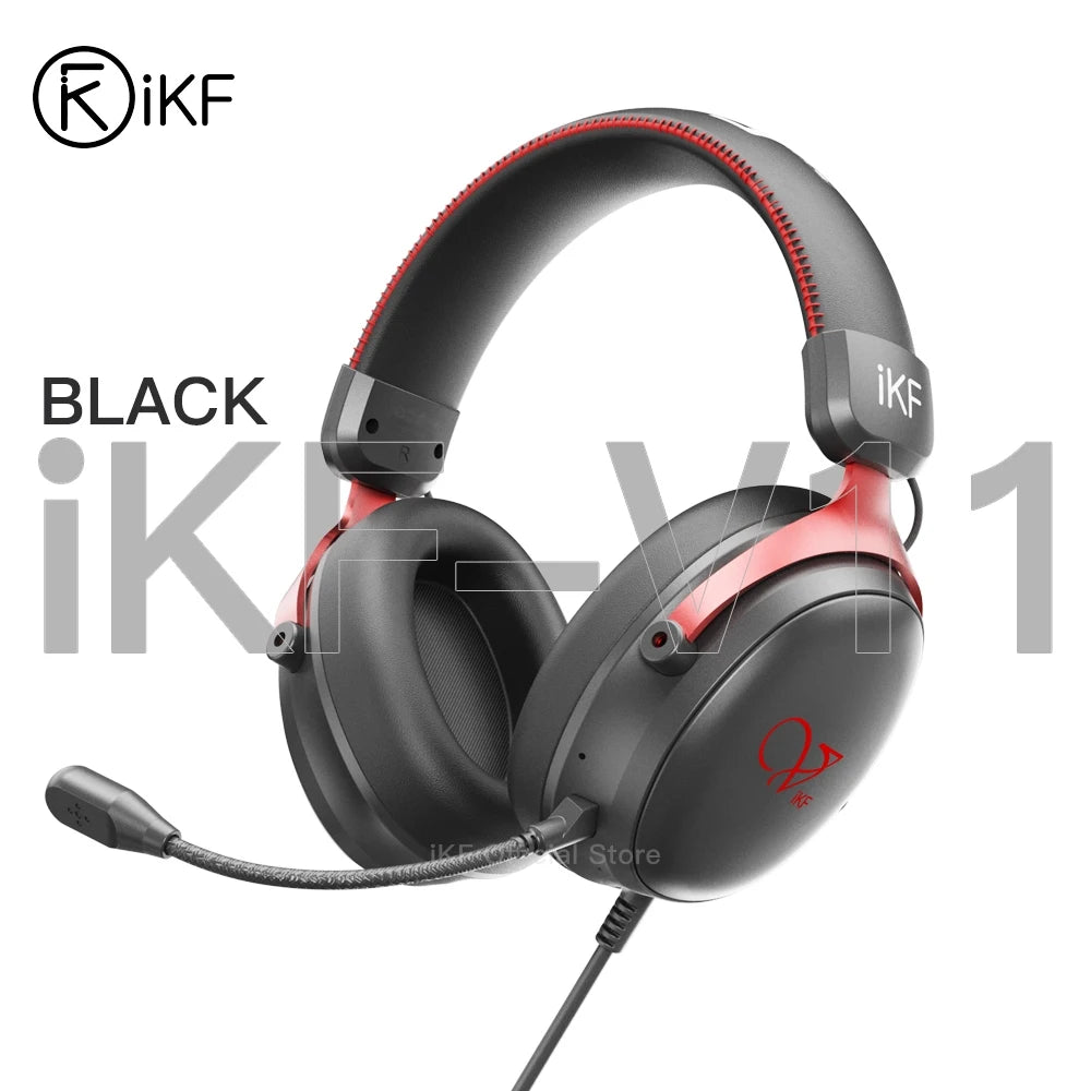 iKF V11 Pro Wireless 2.4G Bluetooth Headphones Gaming Wired Headset 125H Playtime 3.5mm for iOS/Android PC