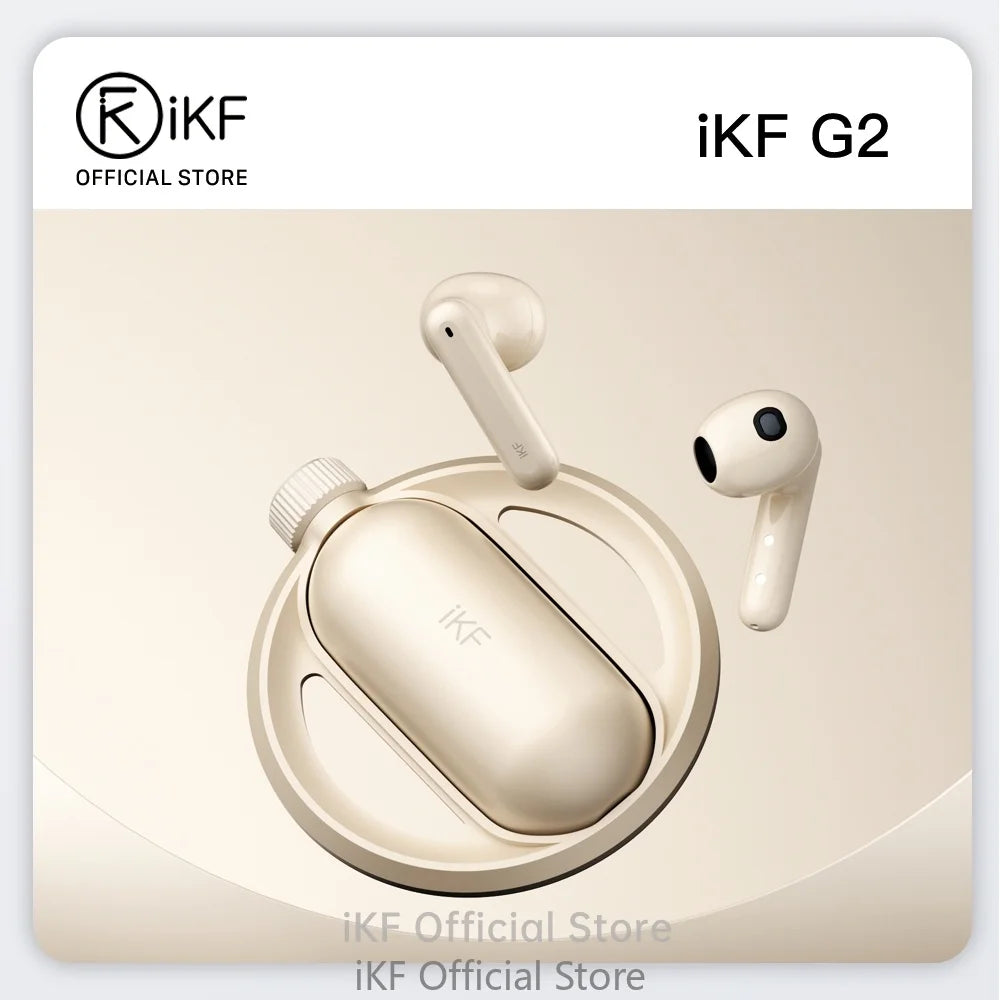 【New】iKF G2 Wireless Earbuds Bluetooth 5.3 Earphones,13mm HiFi Sound ,30 Hours Playback Time, Listen To Songs, Sports Earphone