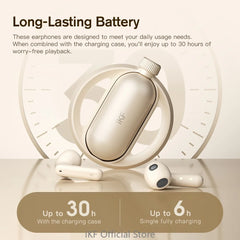 【New】iKF G2 Wireless Earbuds Bluetooth 5.3 Earphones,13mm HiFi Sound ,30 Hours Playback Time, Listen To Songs, Sports Earphone