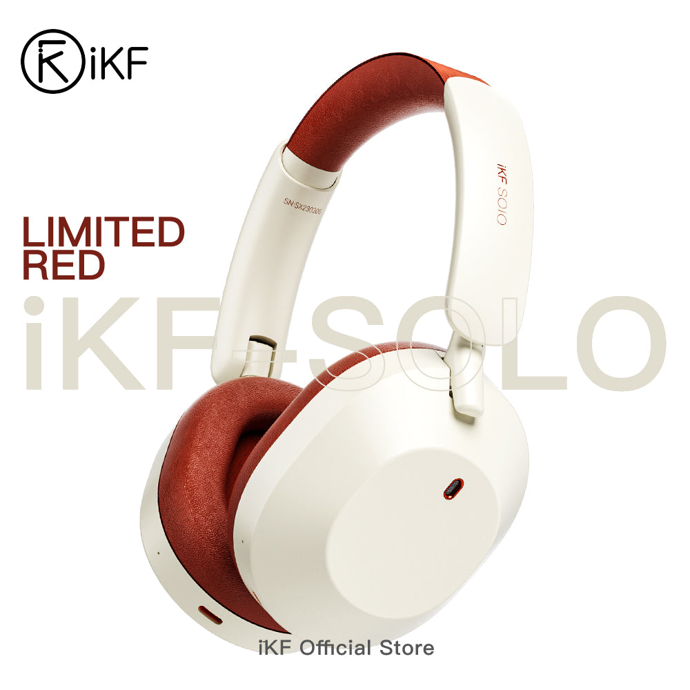 iKF Solo Kabelloser Bluetooth-Kopfhörer mit aktiver Geräuschunterdrückung, Over-Ear-Kabel, HiFi-Stereo-Sound mit tiefen Bässen, Mikrofon, faltbar, leicht, Bluetooth für iPhone und Android