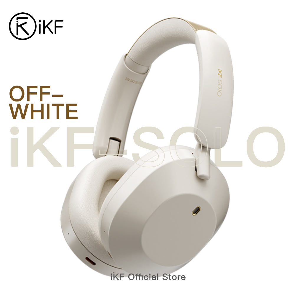 iKF Solo Wireless Bluetooth Headphones Active Noise Cancelling Over-ear Wired Headset,HiFi Stereo Deep Bass with Microphone, Foldable Lightweight Bluetooth for iPhone Andriod