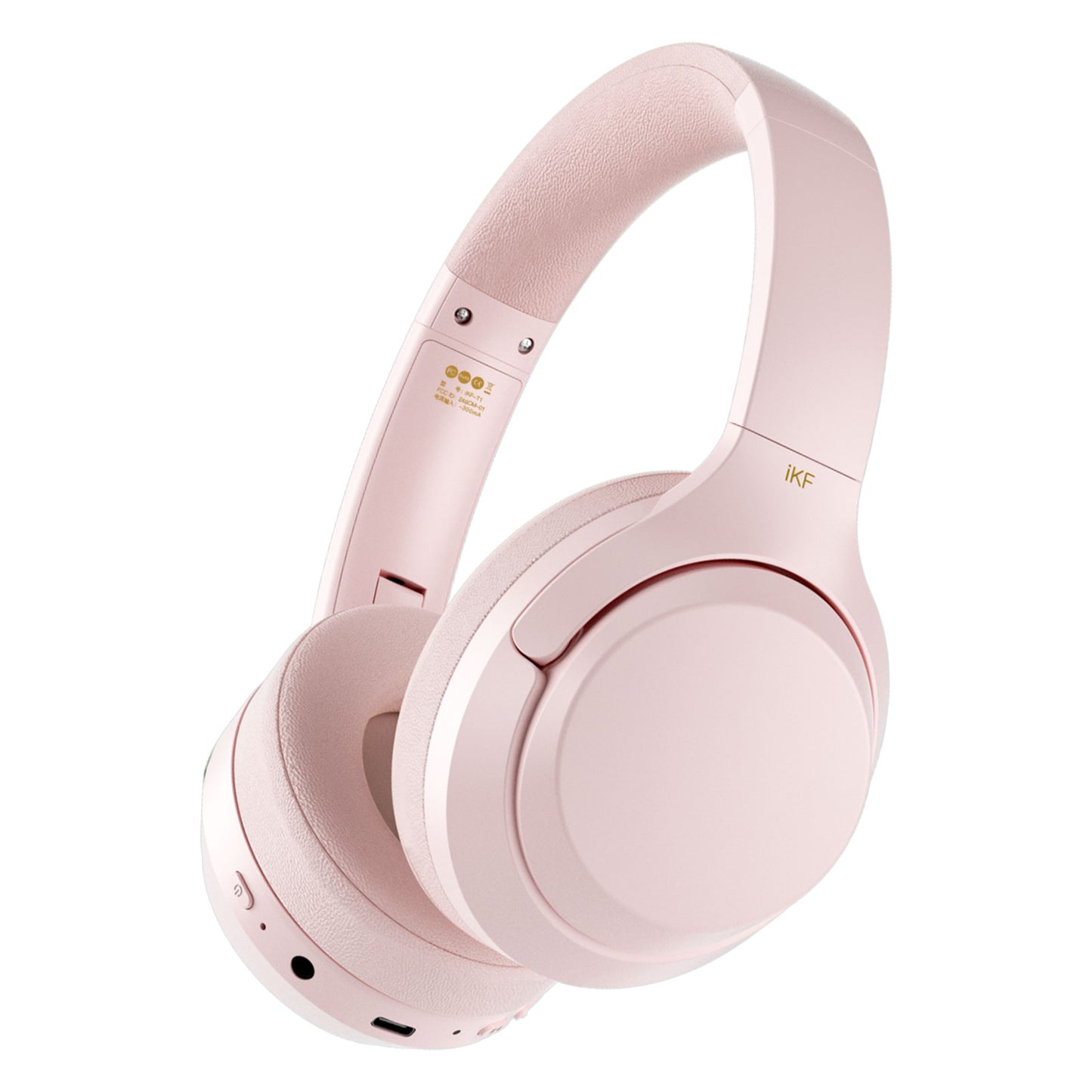 iKF T1 Pro Wireless Bluetooth Headphones Over Ear Wired Headset Built in Mic AUX Cable 100 Hours Play time Noise Reduction Stereo Sound Bass Type-C Charging for Online Class Game Sport Compatible with iOS and Android
