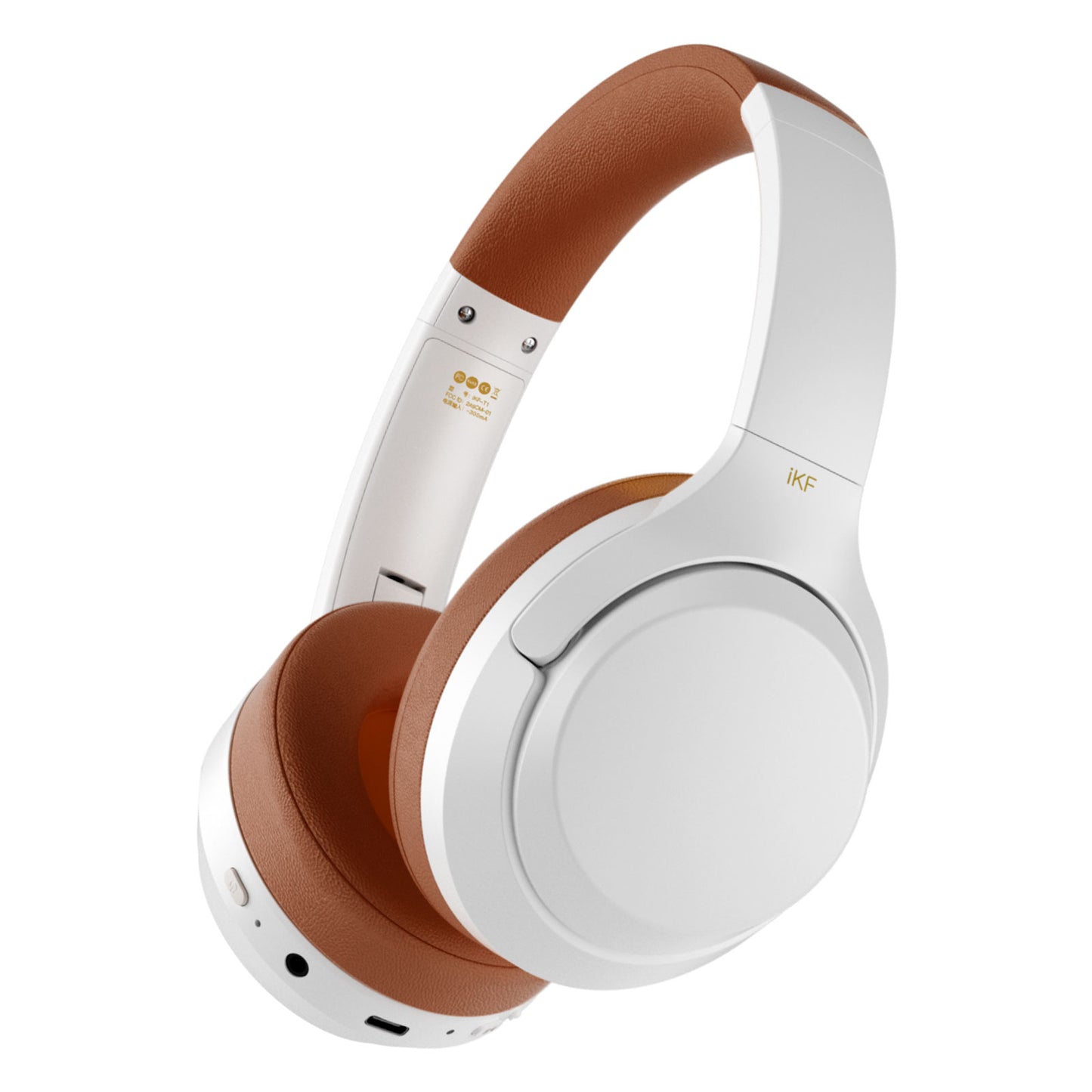 iKF T1 Pro Wireless Bluetooth Headphones Over Ear Wired Headset Built in Mic AUX Cable 100 Hours Play time Noise Reduction Stereo Sound Bass Type-C Charging for Online Class Game Sport Compatible with iOS and Android