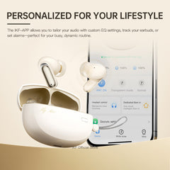 iKF Fly Max Wireless Earbuds Active Noise Cancelling Bluetooth Earphones In Ear ENC Built-in Mic IPX4 Waterproof Multi-point Connect