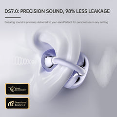 iKF Air Clip Wireless Bluetooth Earbuds Open Ear Earclip DS7.0 Leak Proof Stereo Sound For Sports/Workout iOS/Andriod