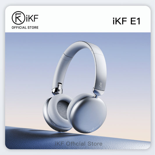 iKF E1 Over Ear Headphones Bluetooth Wireless Noise Cancelling Long Standby Stereo Sound Earphone Sports Gaming Headsets Support