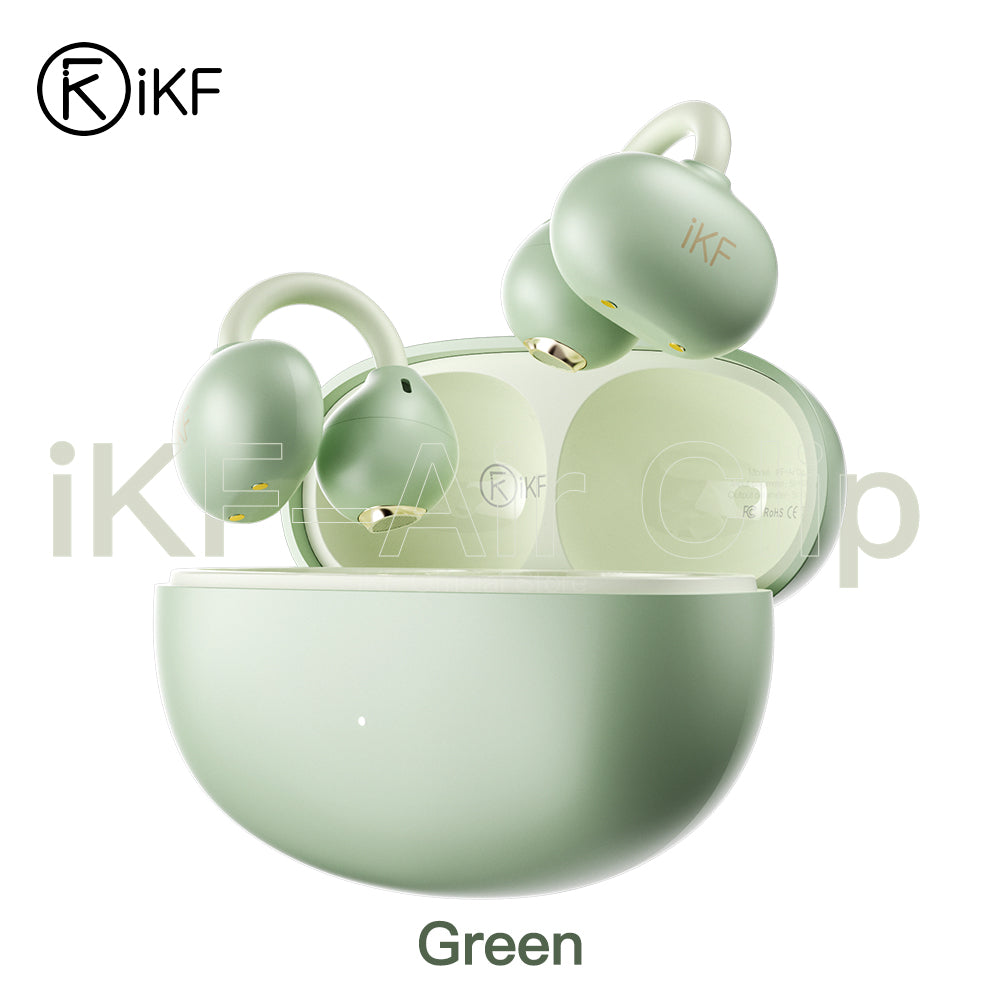 iKF Air Clip Open-Ear TWS Earbuds Wireless Air Conduction Earphones Sports Ear Clips ENC Calling Reducation DT6.0