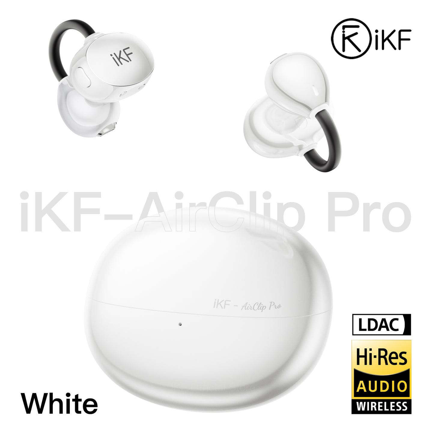 iKF AirClip Pro Wireless Bluetooth Earbuds丨Ear Clip Earphones, Open Ear Secure Fit