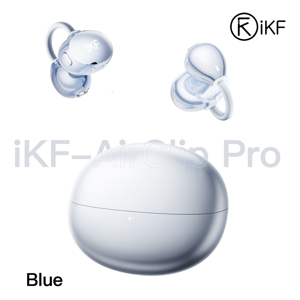 iKF Airclip Pro Open Ear Wireless Earbuds Bluetooth 6.0 Earphones - Panoramic Sound Spatial Audio - Water and Dust Resistant - 60-hour Marathon Battery Life
