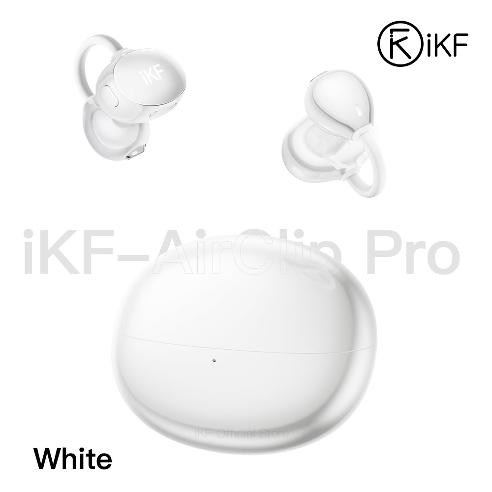 iKF Airclip Pro Open Ear Wireless Earbuds Bluetooth 6.0 Earphones - Panoramic Sound Spatial Audio - Water and Dust Resistant - 60-hour Marathon Battery Life
