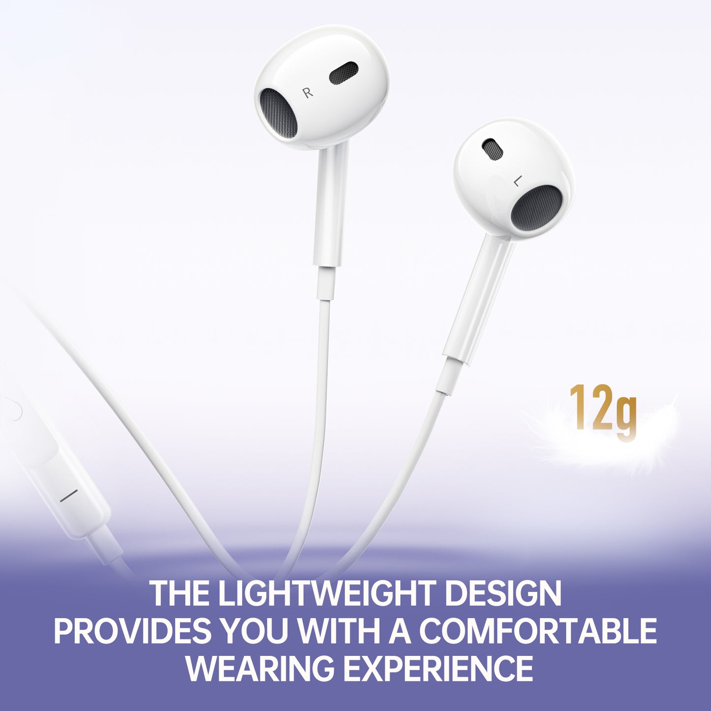 iKF-B1 Wired Earphones 3.5MM/Type-C Semi-in-Ear HiFi Sound Stereo  with For iOS /Android