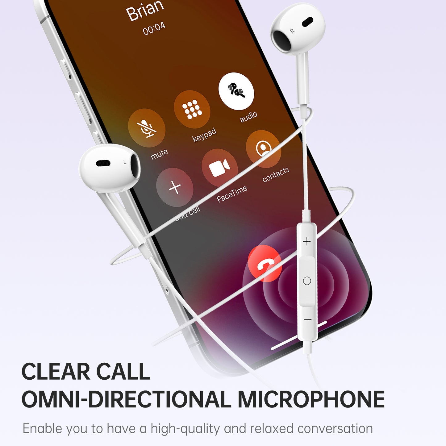 iKF-B1 Wired Earphones 3.5MM/Type-C Semi-in-Ear HiFi Sound Stereo  with For iOS /Android