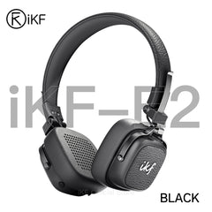 iKF E2 Retro Classic Wireless Bluetooth On-Ear Headphones, Foldable, 90H Playback, 40mm Drivers, Deep Bass, 360° Spatial Sound, Built-in Mic