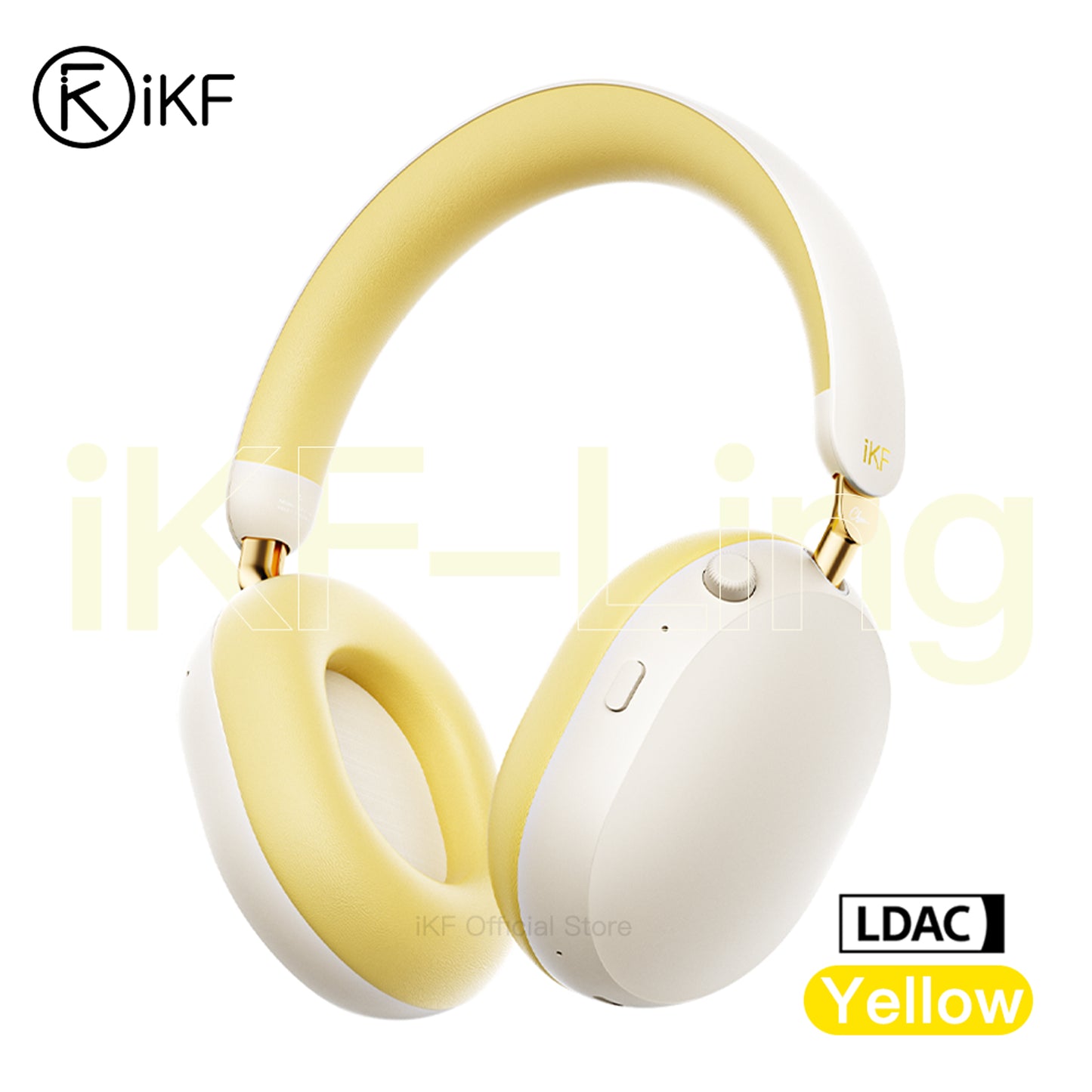 iKF Ling Wireless Bluetooth Headphones, Cartoon, Active Noise Reduction Headset, LDAC Hi-Res