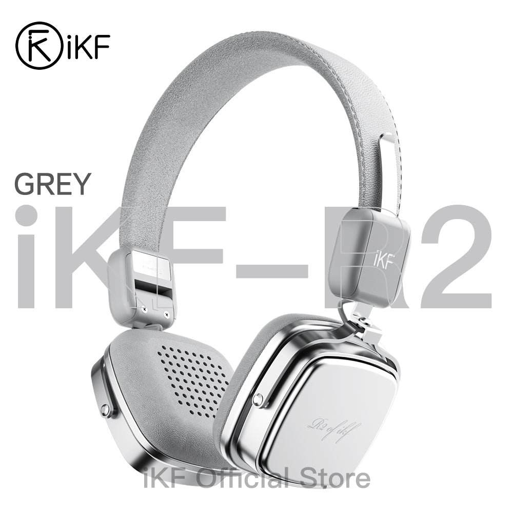 iKF R2 Retro-Klassiker-Kopfhörer, kabelloses On-Ear-Headset, ergonomisches Design, 40-mm-Treiber, ENC-Klaranrufe, Bluetooth & 3,5-mm-Kabelanschluss, 60 Stunden Wiedergabezeit, Retro-Look der 80er und 90er, Outfit des Tages