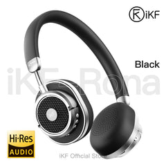 iKF Rona Retro Classic Active Noise Cancelling Headphones, 75H Playback, 3D Movie & Low-Latency Gaming Sound, HiFi Bio-Fiber Drivers, Clear Call, AUX Wired Mode