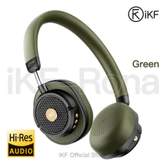 iKF Rona Retro Classic Active Noise Cancelling Headphones, 75H Playback, 3D Movie & Low-Latency Gaming Sound, HiFi Bio-Fiber Drivers, Clear Call, AUX Wired Mode