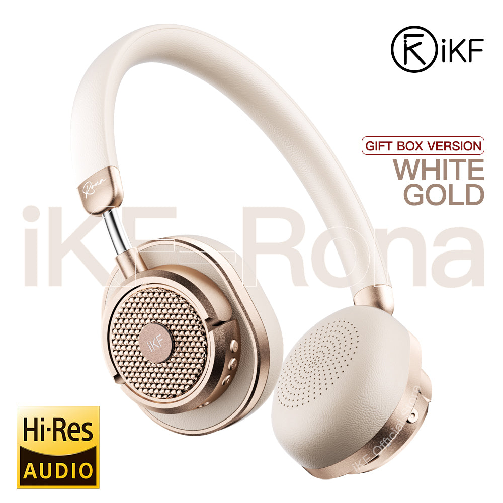 iKF Rona Retro Classic Active Noise Cancelling Headphones, 75H Playback, 3D Movie & Low-Latency Gaming Sound, HiFi Bio-Fiber Drivers, Clear Call, AUX Wired Mode