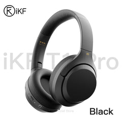 iKF T1 Pro Wireless Bluetooth Headphones Over Ear Wired Headset Built in Mic AUX Cable 100 Hours Play time Noise Reduction Stereo Sound Bass Type-C Charging for Online Class Game Sport Compatible with iOS and Android