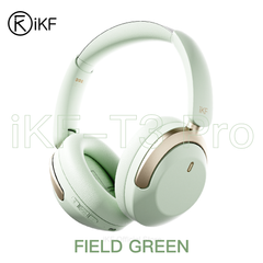 iKF T3 Pro Adaptive ANC Bluetooth Headphones, 52dB Noise Cancelling, 40mm Silk Composite Drivers, 5-Mic ENC, NFC Fast Pairing, Hi-Res Certified, 125H Playtime, Bluetooth 5.4, 35ms Low-Latency Gaming Mode - Starlight White, Silver Moon, Wild Green