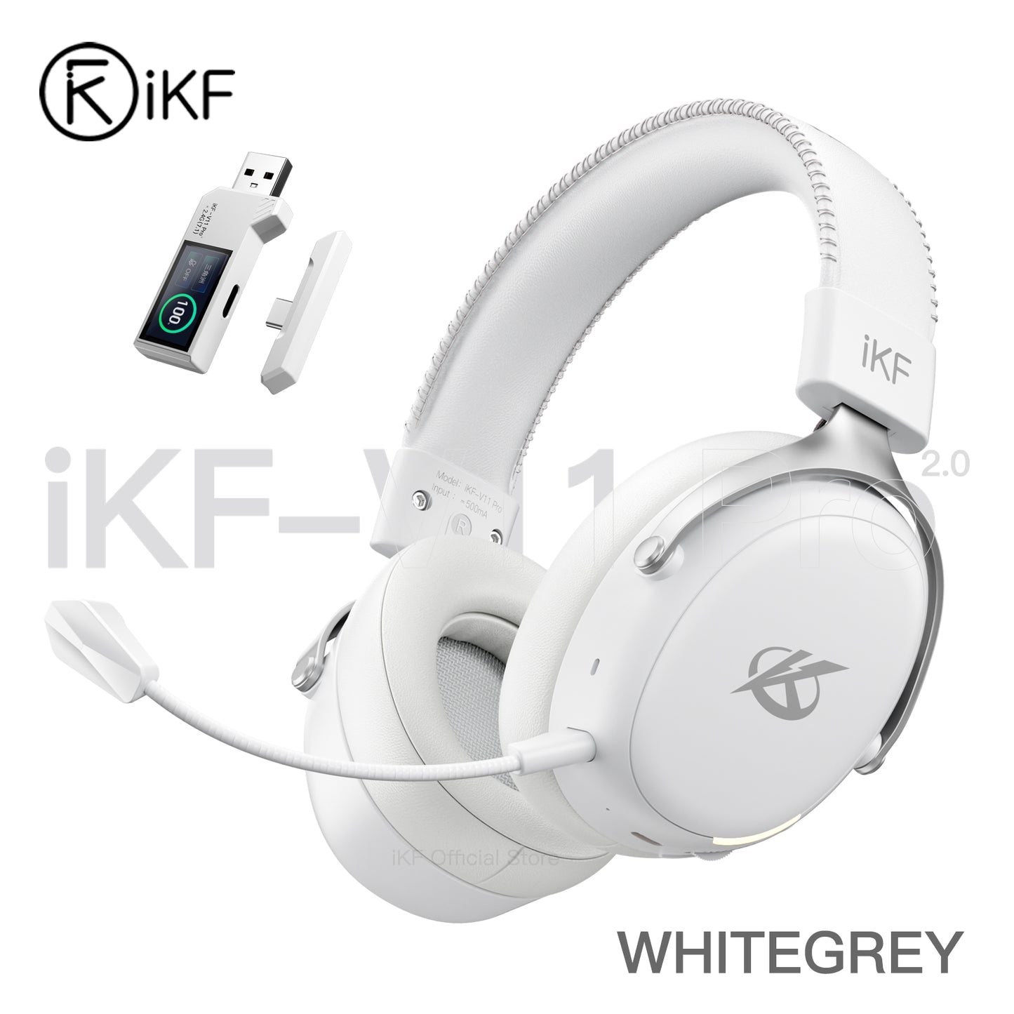 iKF V11 Pro 2.0 Wireless 2.4G Bluetooth Headphones Gaming Wired Headset Esports