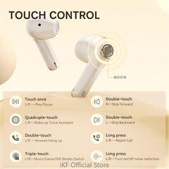 iKF Find Max6 Wireless Earbuds ,Qualcomm Chip ,Adaptive Noise Cancelling ,36 hours ,6 Mic Bluetooth 5.3 Earphones for iOS and Android