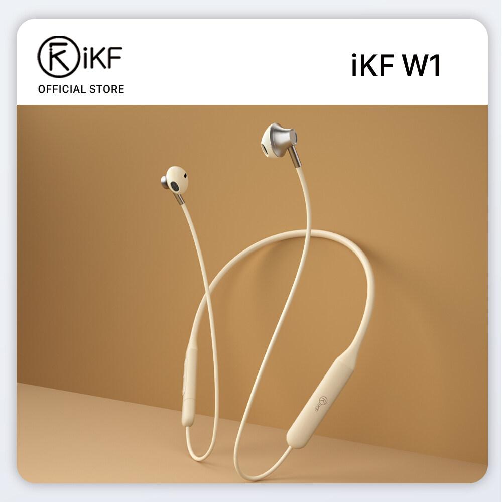 iKF W1 Bluetooth Wireless Earbuds - Sports Magnetic Neckband Wireless Headsets, HiFi Stereo Deep Bass Bluetooth 5.3 Earphones IPX4 Waterproof with Mic for Gym Workout Running