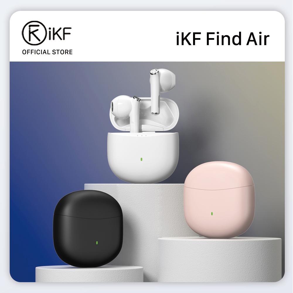iKF Find Air4 Wireless Earbuds Bluetooth 5.2 Headphones with Charging Case Stereo Sound Touch Control Waterproof Built-in mic in-Ear Earphones 25-30 hours for Sport Compatible iOS/ Android