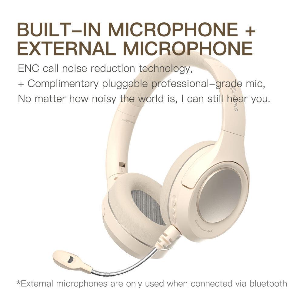 【Free gift】iKF King (S)- Active Noise Cancelling Bluetooth Wireless Headphone Power Bass Stereo Sound with Microphone Wired Headset Gaming Mode 80 hours Play Time for iphone/Xiaomi/Huawei/OPPO