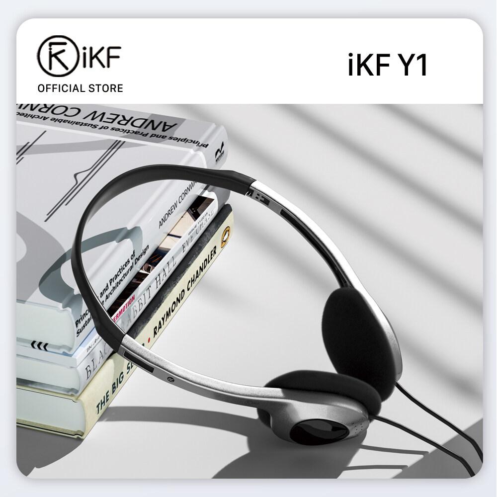 iKF Y1 Wired Headset Small Headphone Lightweight Comfortable, 1.2m cable, 3.5mm Audio jack, Vintage Classic for OOTD