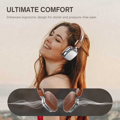 iKF R2 Wireless Retro Headphones Bluetooth ENC HiFi Sound Quality,60 Hours of Battery Life Listen to Music Game Mode ,Throwback Design OOTD Supports Wired/wireless