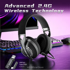 iKF V1 Wireless Headphones 2.4G Bluetooth Headset Gaming With Microphone