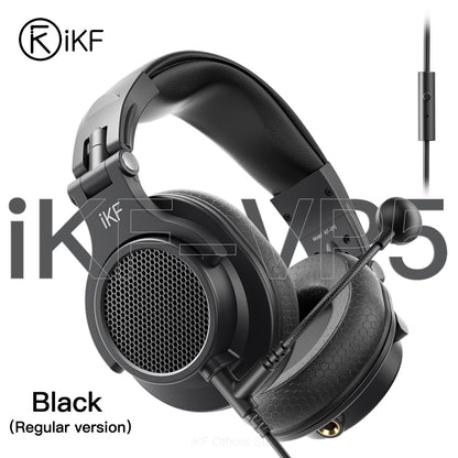 iKF VP5 HiFi Monitor Headphone Game Esports Wired Headset 3.5MM With Microphone Cable