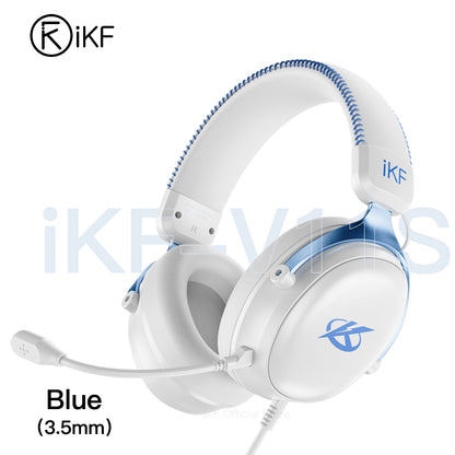 iKF V11S Wired Headphones Gaming Headset 7.1 Surround Sound Effect 3.5mm and USB for iOS/Android PC