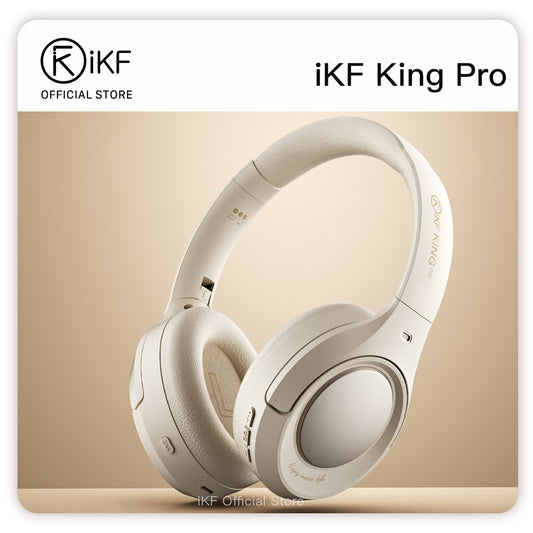 iKF King Pro 3.0 Active Noise Cancelling Bluetooth Wireless Headphones Hi-Res Audio Normal Battery Life Mode 170H 38ms Low Latency Mode