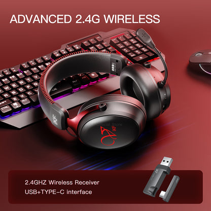 iKF V11 Pro Wireless 2.4G Bluetooth Headphones Gaming Wired Headset 125H Playtime 3.5mm for iOS/Android PC
