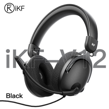 iKF V12 Gaming Headset Wired Over-Ear Headphones for 7.1 Surround Sound Compatible with Win/ PC